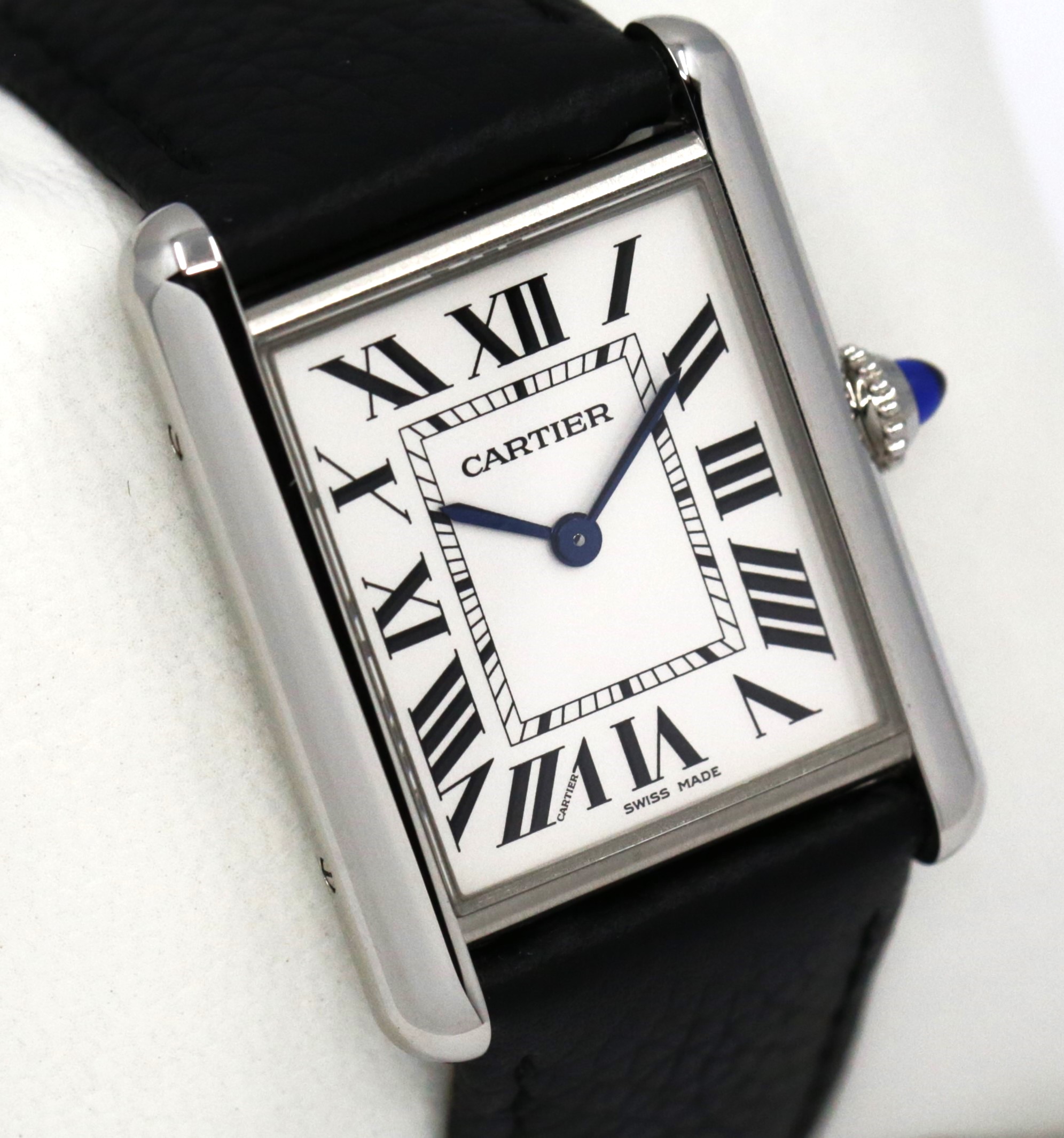 Cartier Tank Must, Large Model, in Stainless Steel, Silver Roman Dial ...